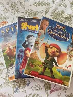 Spirit, The Tale of Despereaux, and Shark Tale DVDs Set of 3